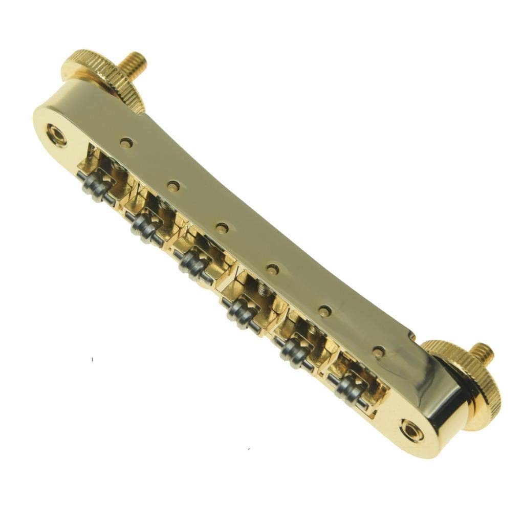 Dopro Gold Guitar Roller Saddle Bridge Tune-O-Matic Bridge For USA Les Paul,SG,ES Dot,Gretsch Bigsby T-O-M with M4 Posts