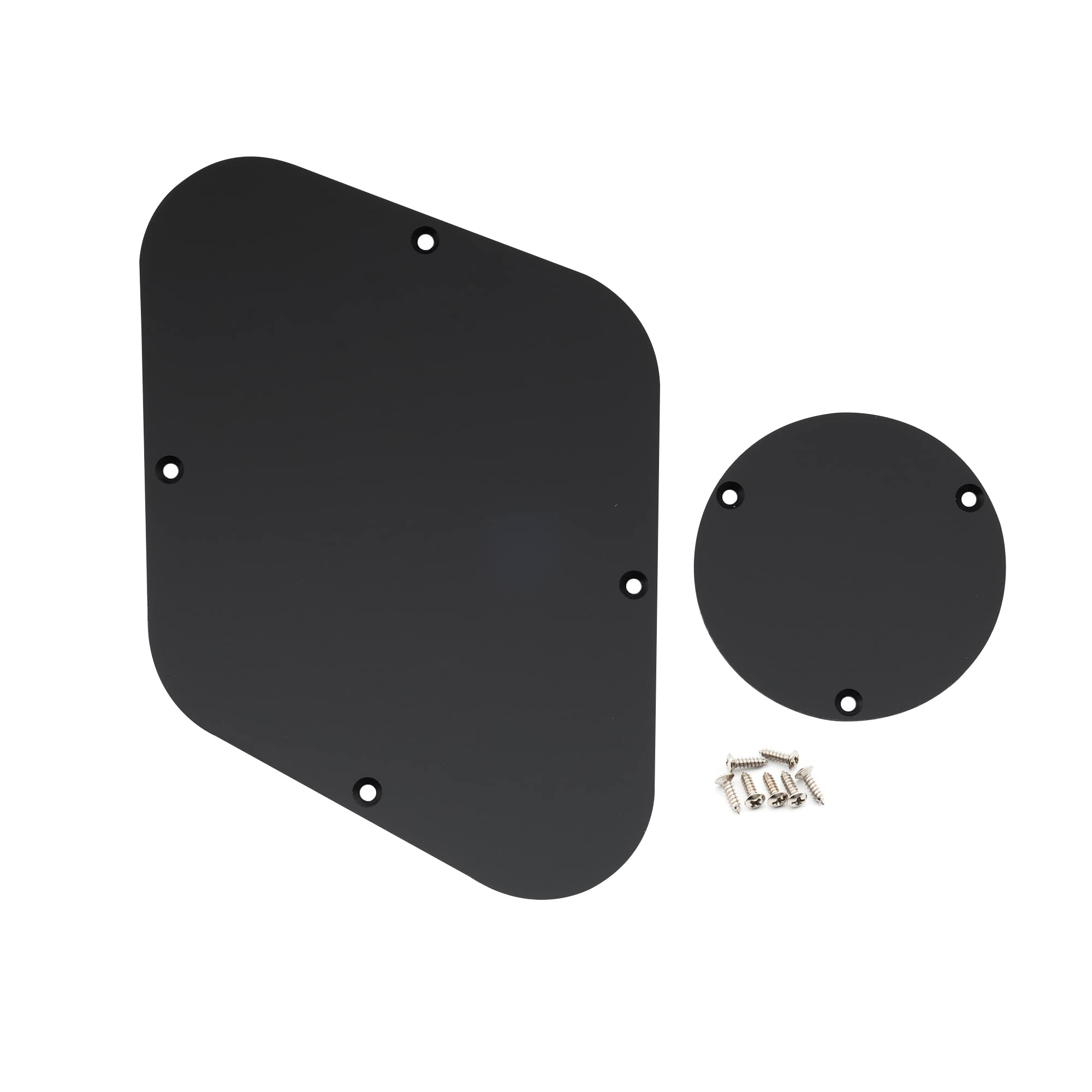 Musiclily Lp Backplate And Switch Cover Set Compatible With Usa Les Paul, 1Ply Matte Black