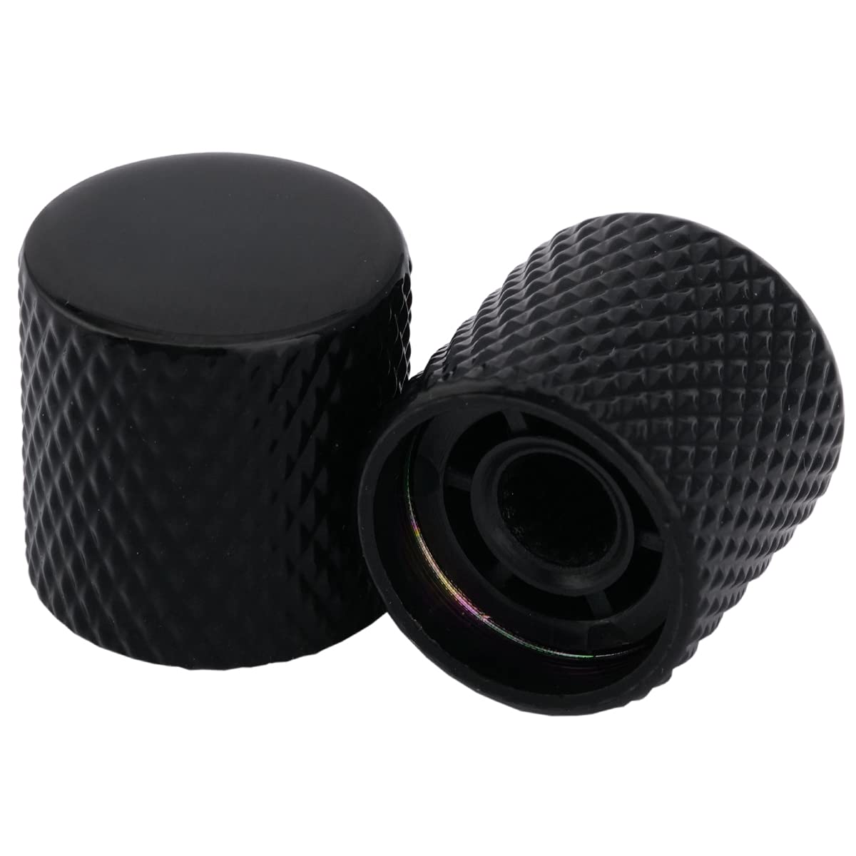 Musiclily Pro Metric 6mm Steel Flat Top Tele Dome Knobs Guitar Volume Tone Barrel Knobs for Import Fender Telecaster Electric Gu