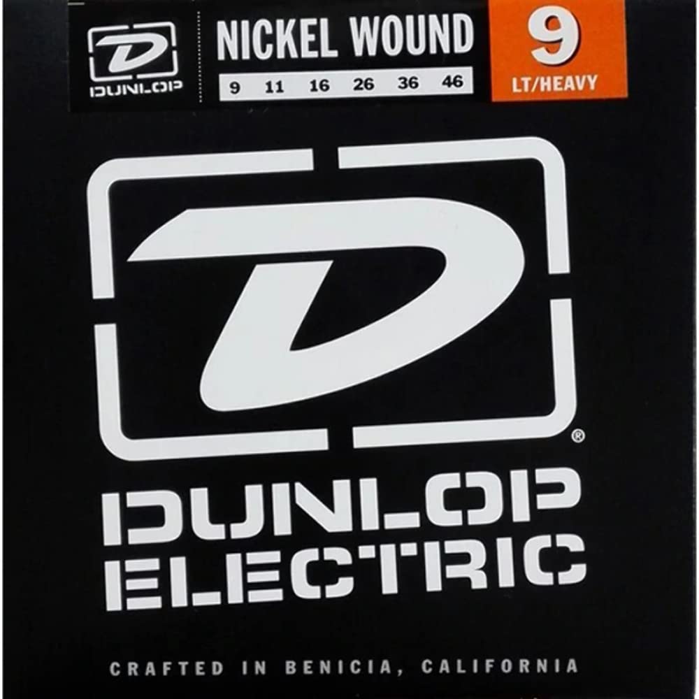 Jim Dunlop Den0946 Nickel Wound Electric Guitar Strings, Lightheavy, 009-046, 6 Stringsset