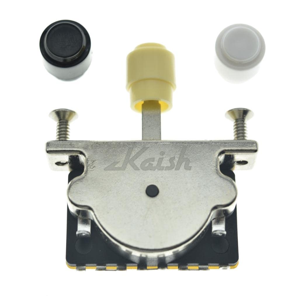 Heavy Duty 3 Way Guitar Pickup Lever Switch Pickup Selector Switch for Strat Tele with 3x Plastic Barrel Tips