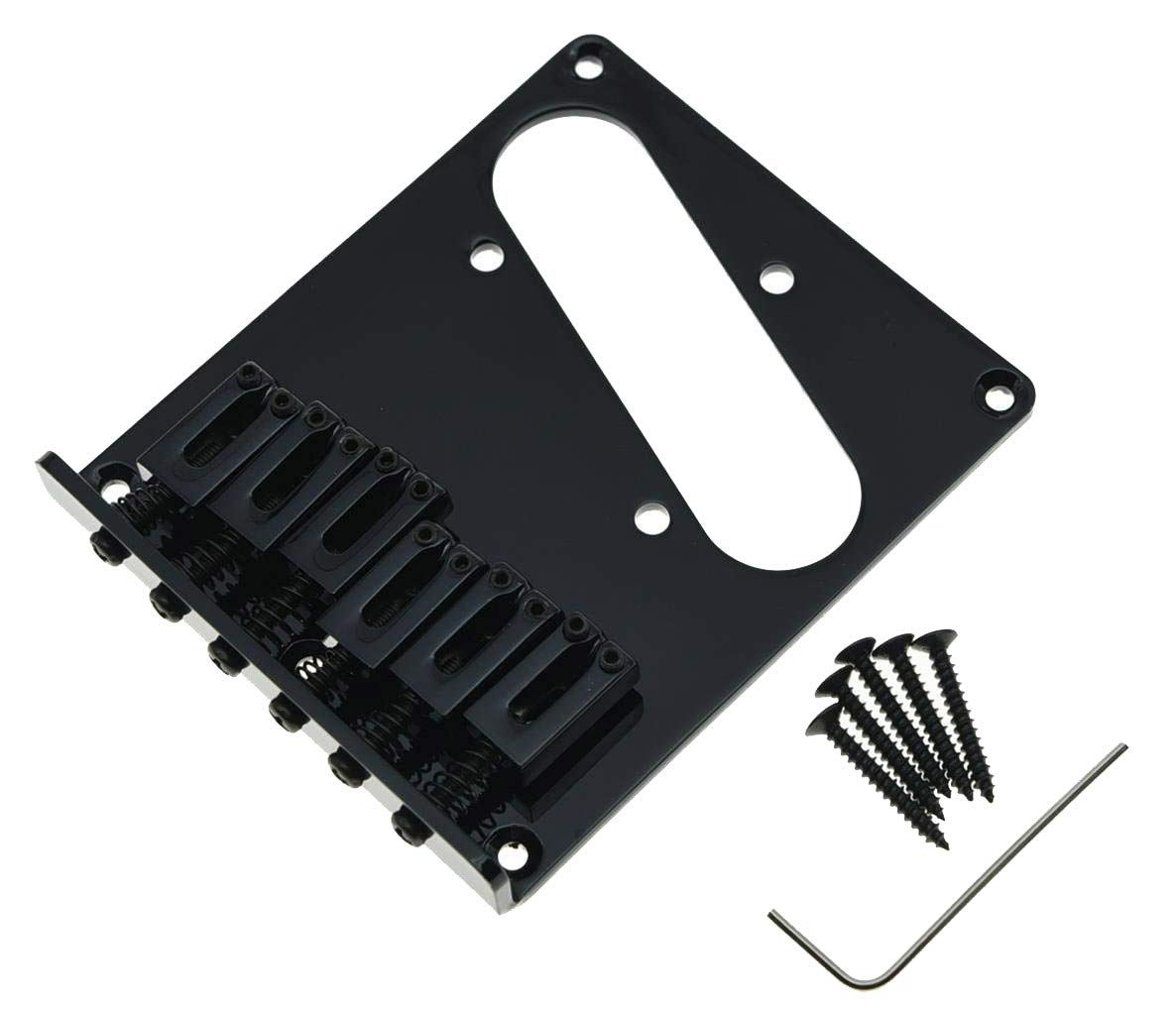 Kaish Tele Single Coil Bridge Guitar Bridge For Telecaster Guitar Black