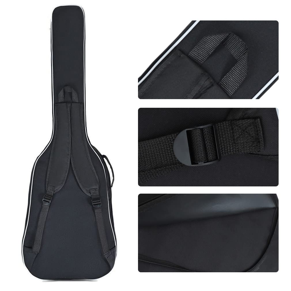 Evil Hair Guitar Bag 40 41 42 Inch Oxford Fabric Guitar Case Colorful Edge Gig Bag Double Straps Padded 8mm Cotton Soft Waterpro