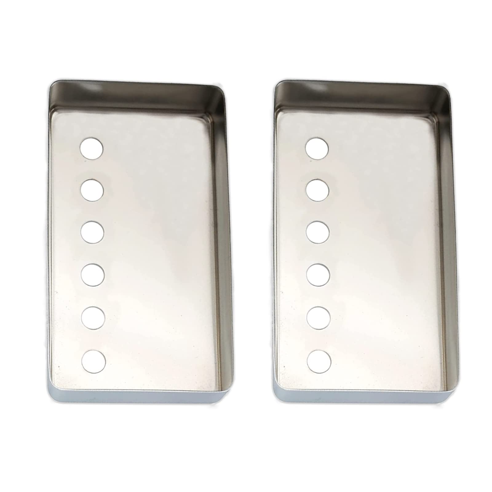 Cheerock 2Pcs Chrome Guitar Humbucker Covers, 50/52mm Silver Pickup Covers Set for Enhanced Sound, Fits Most Epiphone Les Paul &