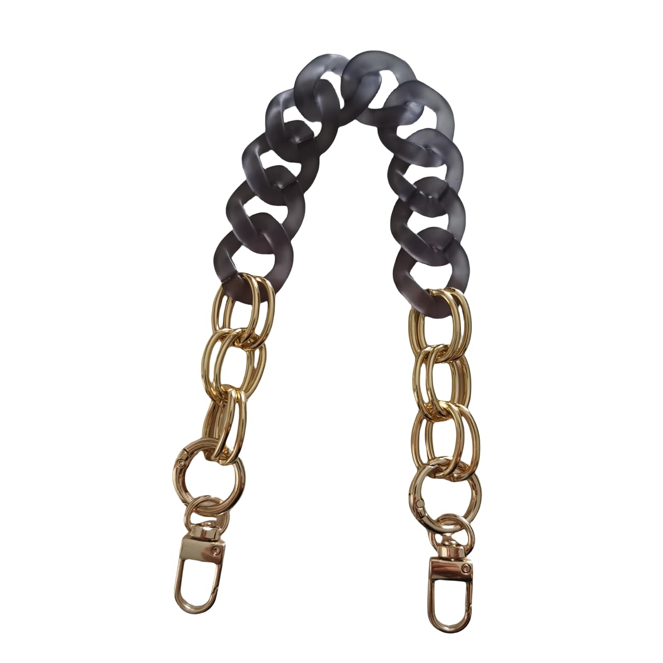 Hongvarey Acrylic Chain Strap for Women Handbag,Purse Chain Strap Replacement,Bag DIY Chain Accessories-Chain Black 35CM