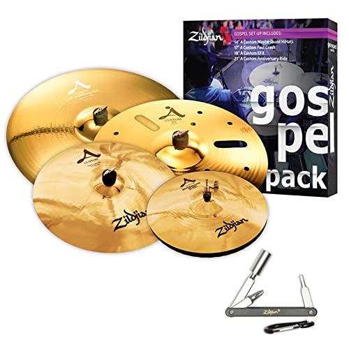 Avedis Zildjian Company A Gospel Pack Cymbals 14 Mastersound Hi Hats 17 18 Crash & 21 Ride With ZKEY, AC0801G