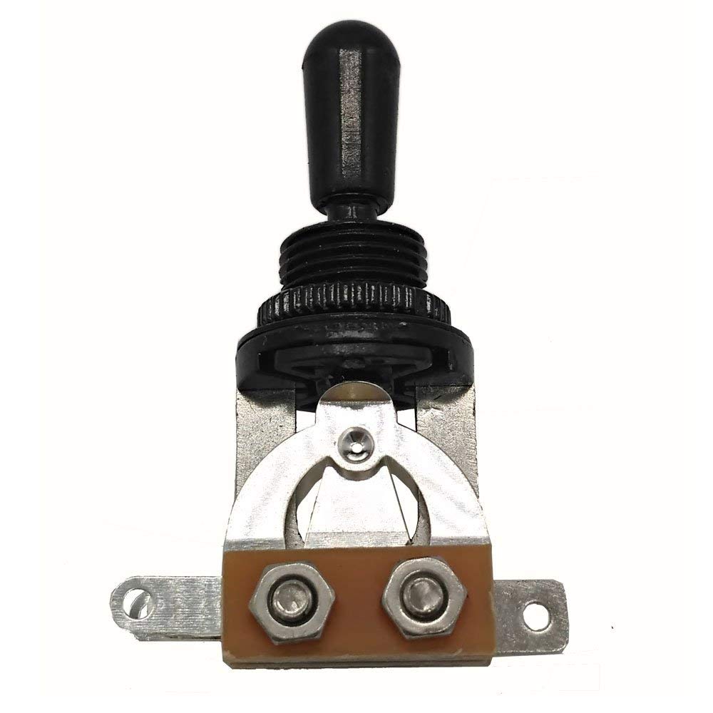3 Way Short Straight Guitar Toggle Switch Pickup Selector For Gibson Epiphone Les Paul Lp Sg Electric Guitar (Black)