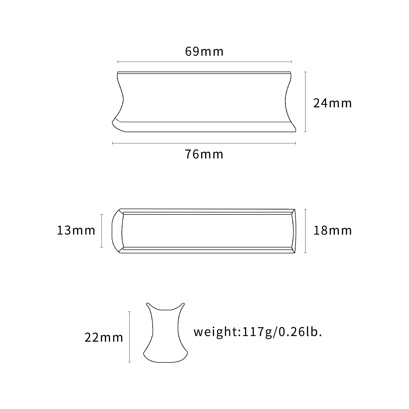 Cheerock Electric Guitar Solid Steel Slide Tone Bar, Polished Metal Guitar Slide, Electric Guitar Accessories, Steel Guitar Bar