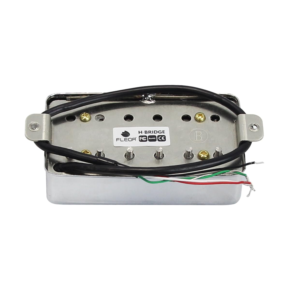 FLEOR Humbucker Pickup Ceramic Guitar Bridge Pickup Set Chrome Fit LP Style Electric Guitar