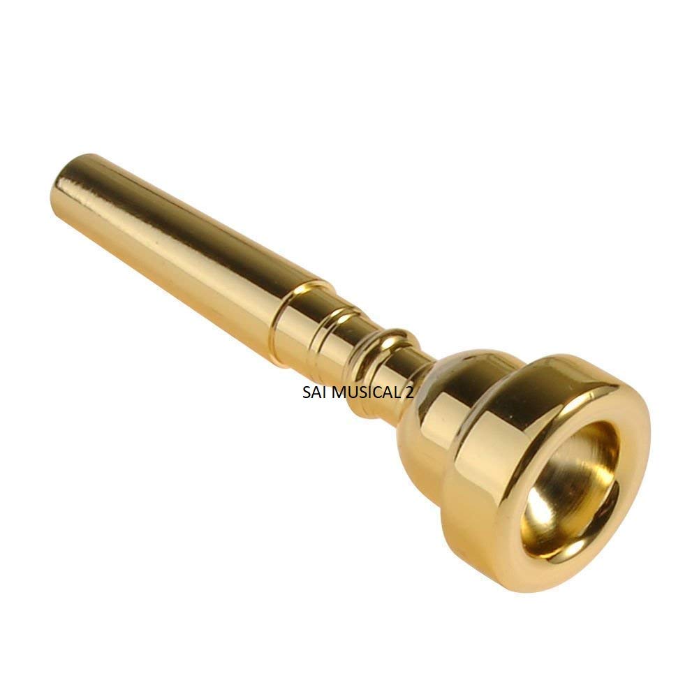 Sai Musical 2 International Quality 7C Trumpet Or Cornet Mouthpiece Gold