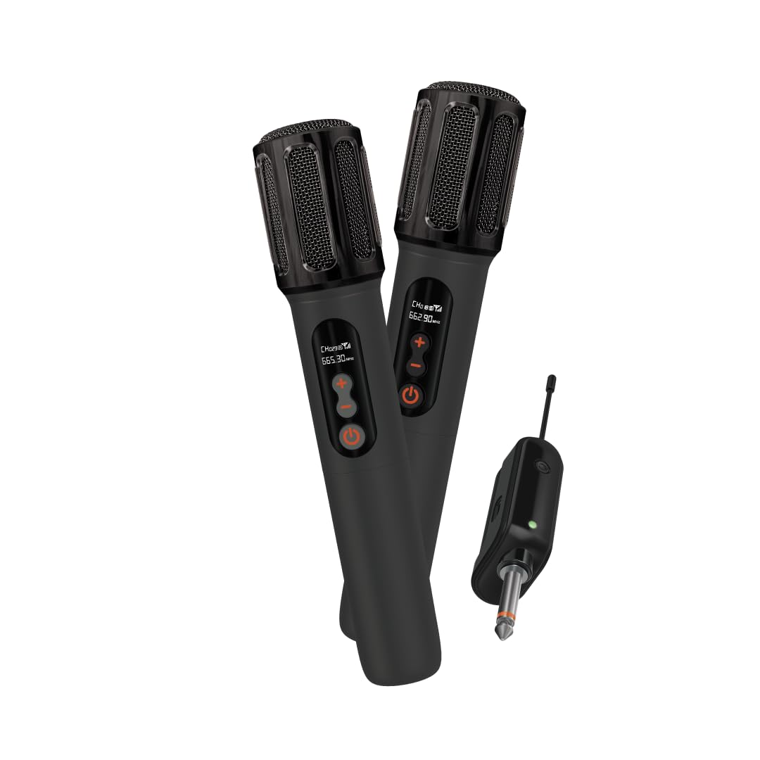 Fingers Freedom Mic-G124 - Set Of 2 Wireless Microphones & 6.35 Mm Pin Receiver With Type-C Charging Port (Uni-Directional With 