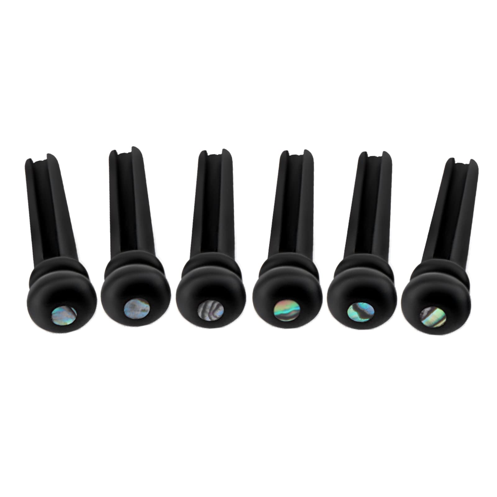 Savita 6Pcs Ebony Guitar Bridge Pins, Acoustic Guitar Bridge Pegs For 6 And 12 Strings Replacement Parts Guitar String Pins With