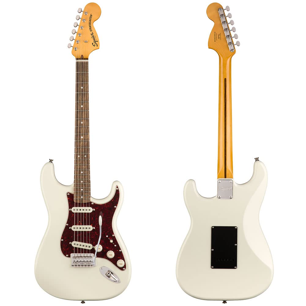 Squier Classic Vibe 70s Stratocaster Electric Guitar, Olympic White, Laurel Fingerboard