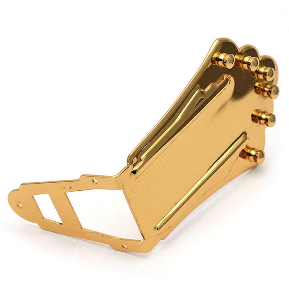 Tzong Golden Metal Triangle Mandolin Tailpiece Parts for 6 String Arched Top Jazz