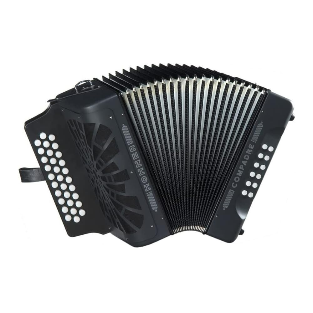 Hohner Compadre E/A/D 3-Row Diatonic Accordion - Black