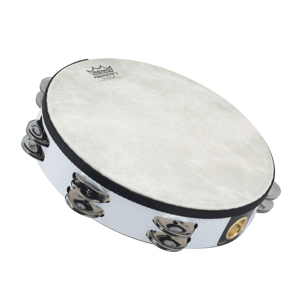 Remo TA-5210-00 Fiberskyn Tambourine - Quadura White, 10