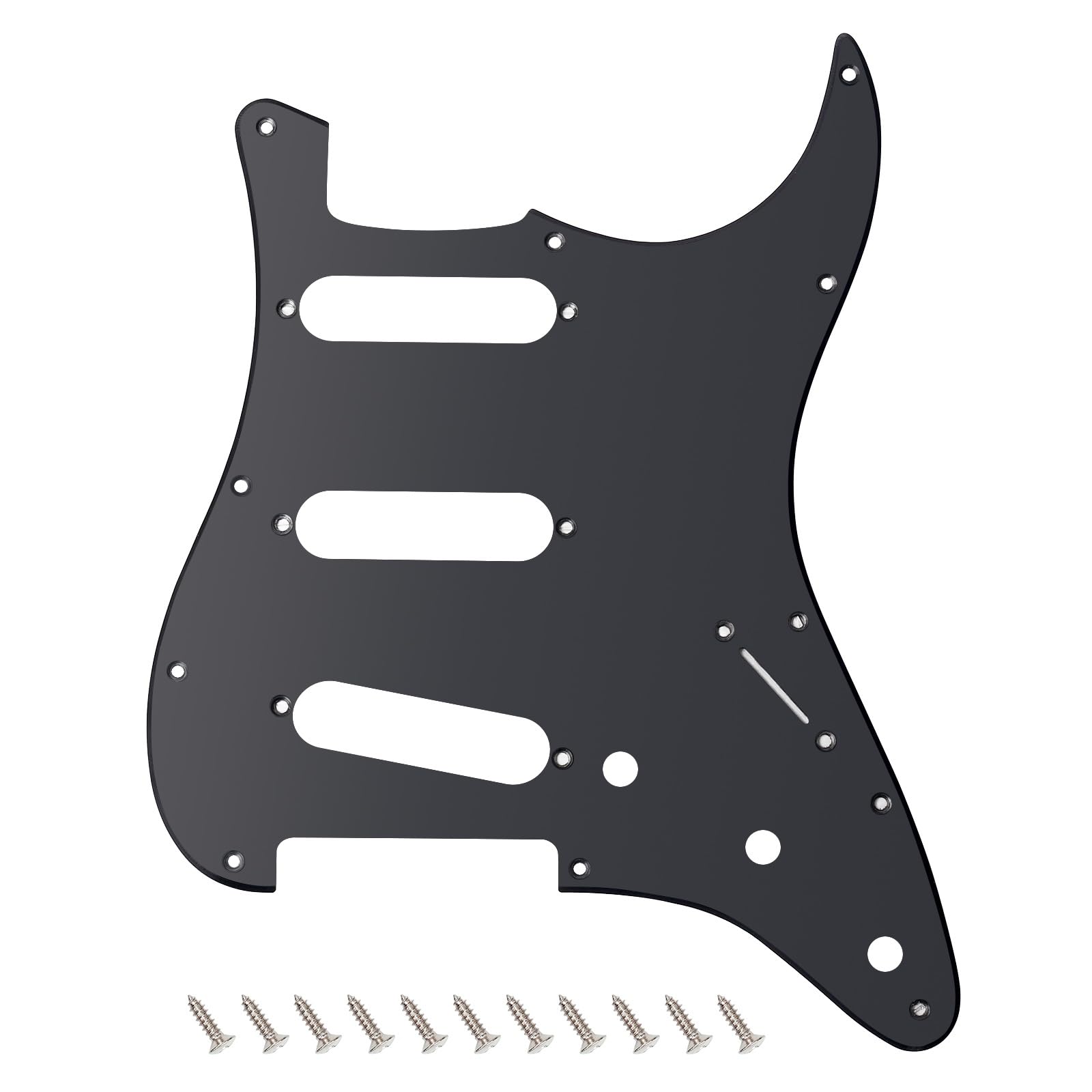 Banworks 1 Ply Strat Sss Pickguard 11-Hole Electric Guitar Pickguard Scratch Plate For Usa/Mexican Fender Modern Style Standard