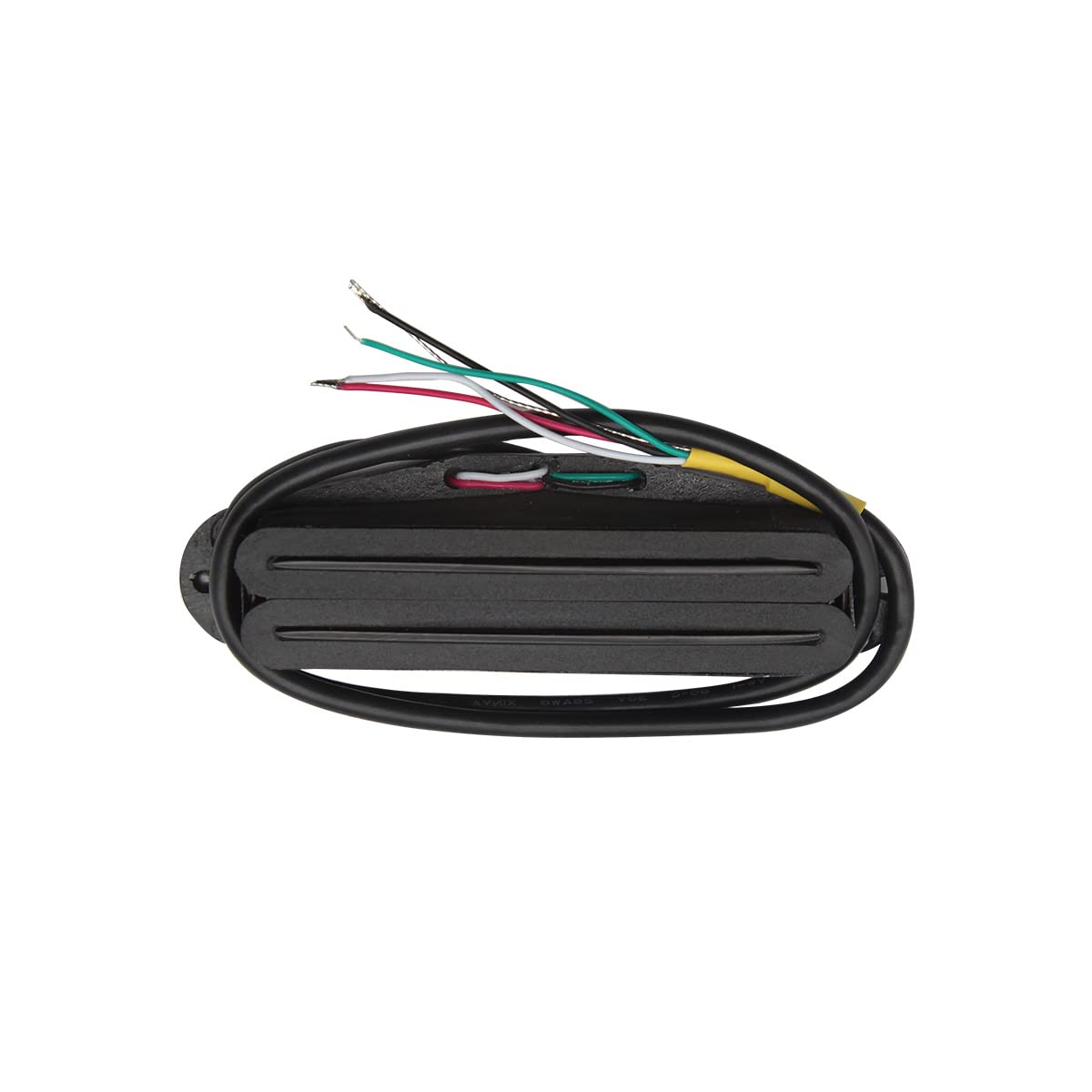 FLEOR Alnico 5 Hot Dual Rail Humbucker Single-Coil-Sized Pickup 12-13K Humbucker Pickup, Full Black
