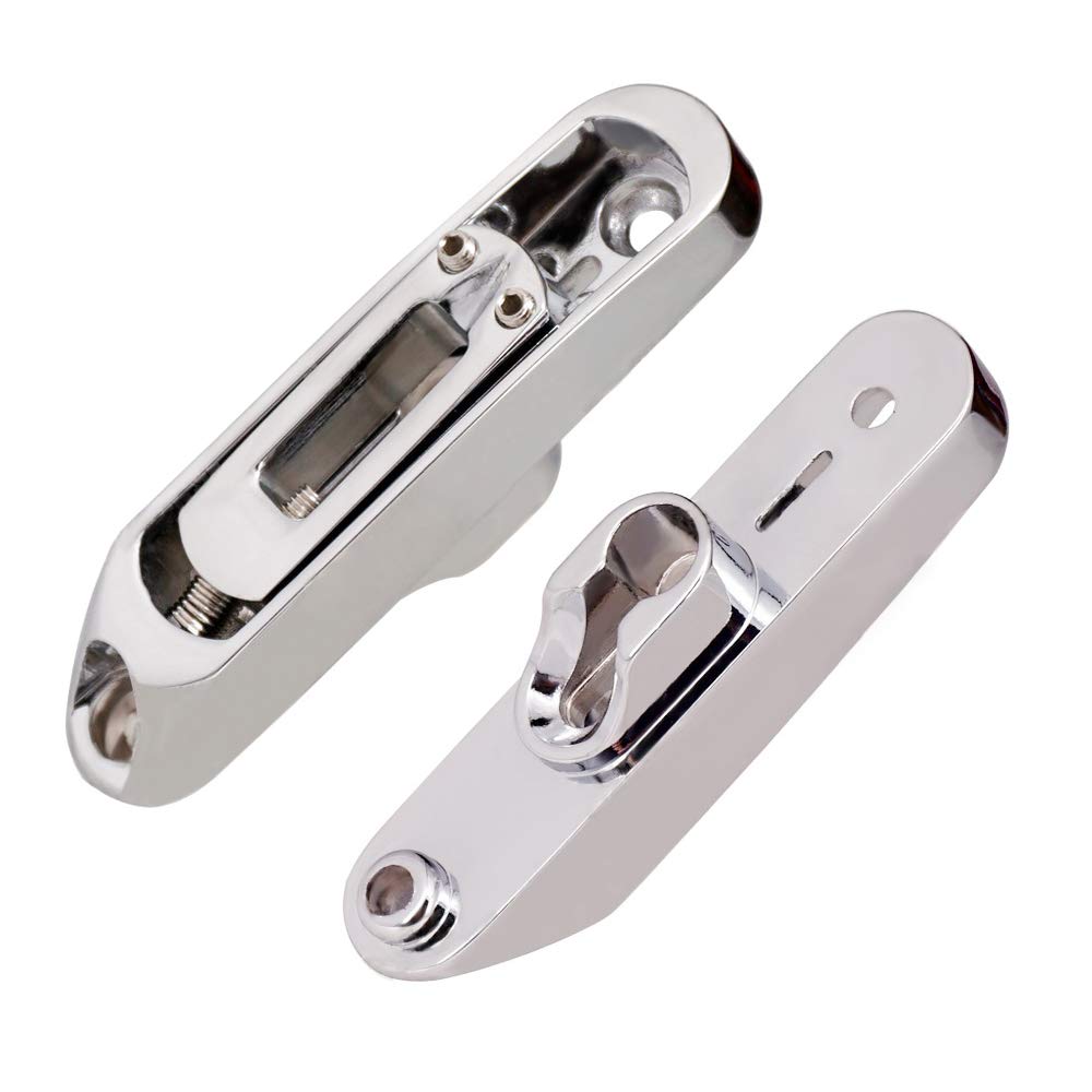 JD Moon 4 or 5 String Bridge Saddles Heavy Duty Individual Bass Bridge Tailpiece (Chrome 5pcs)
