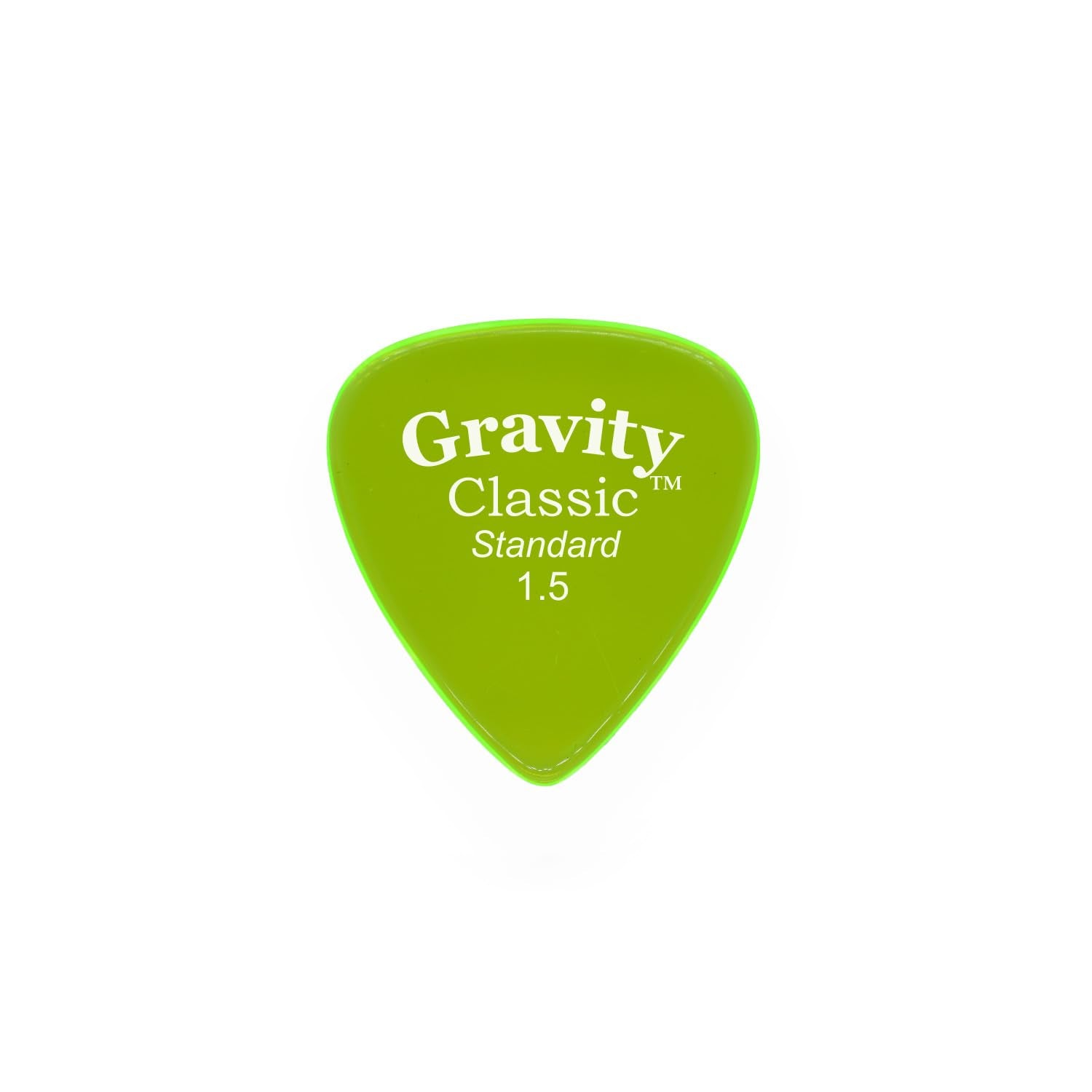 Gravity Picks Classic Guitar Pick - 1.5Mm Fluorescent Green - Polished