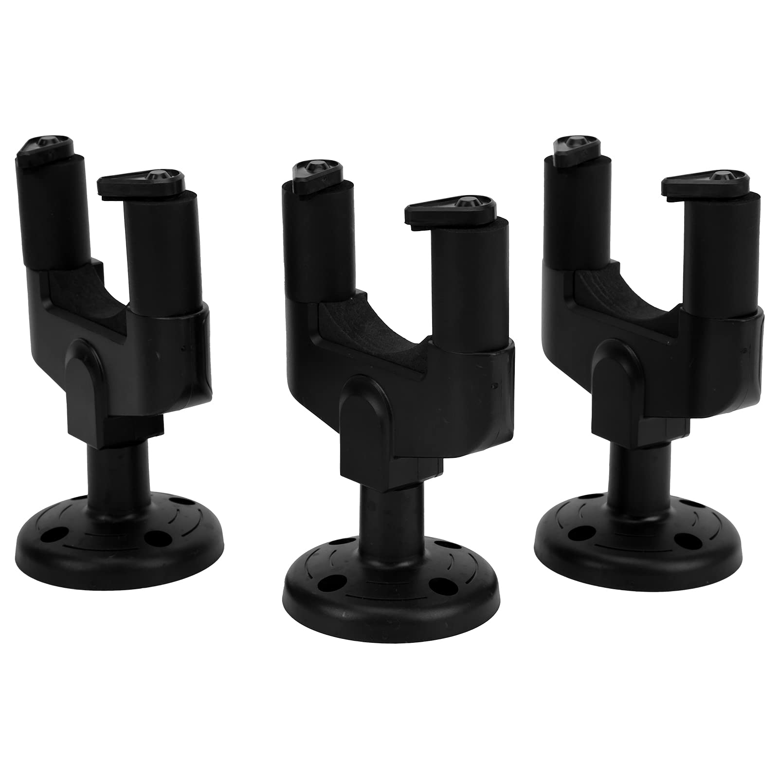 3Pcs Guitar Wall Hooks Wall Hanger Stand Universal Mounting Brackets Guitar Bass Accessories for Ukulele Bass Black