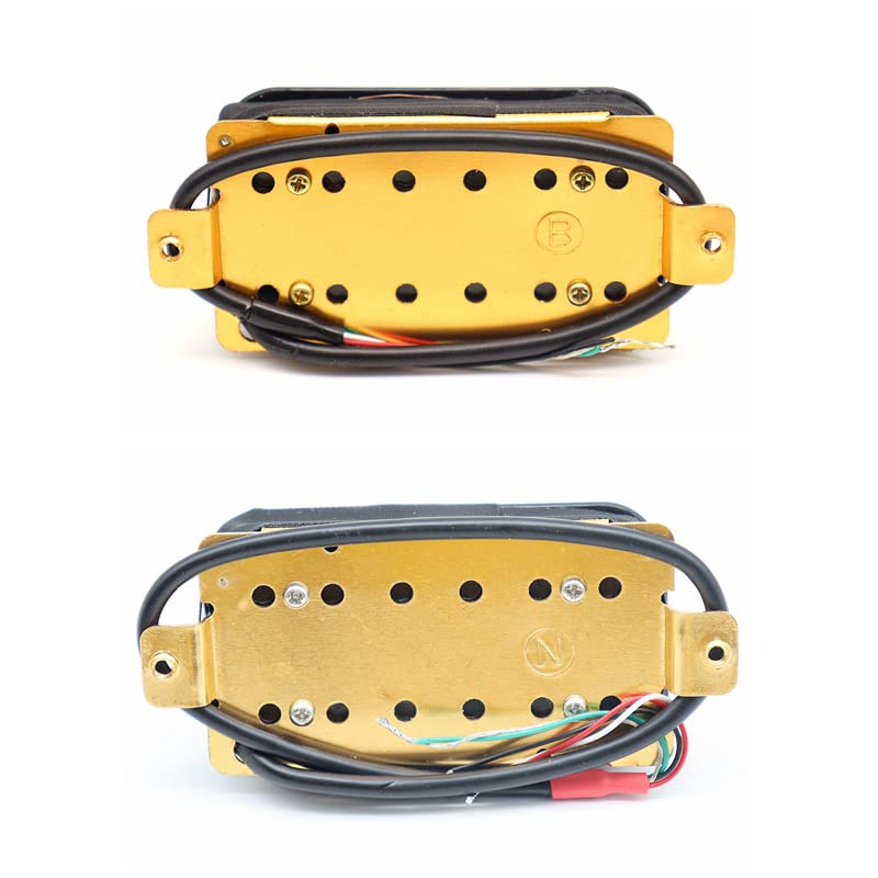 High Output Invader style Guitar Humbucker Pickups Ceramic Magnet Neck and Bridge Pickups For Electric Guitar Parts (Black)