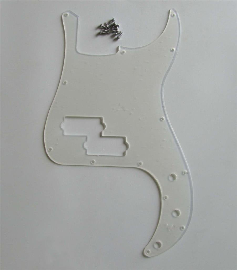 Kaish 13 Hole Clear P Bass Style Pickguard Pb Scratch Plate Bass Pickguard For Usa/Mexico Precision P Bass Transparent