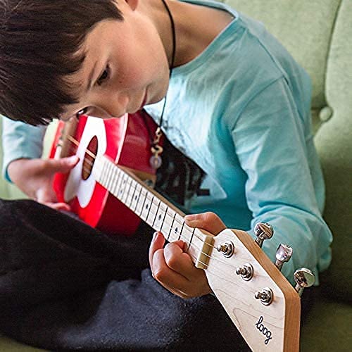 Loog Pro Acoustic kids Guitar 3-strings Ages 6+ Learning App and Lessons Included Yellow