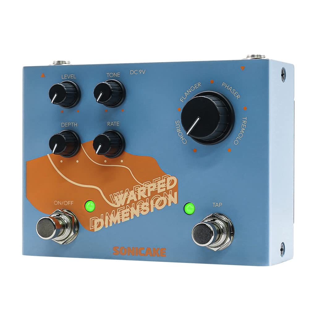 Sonicake Modulation Guitar Effects Pedal 4 Mode Of Chorus, Flanger, Phaser & Tremolo Digital Warped Dimension