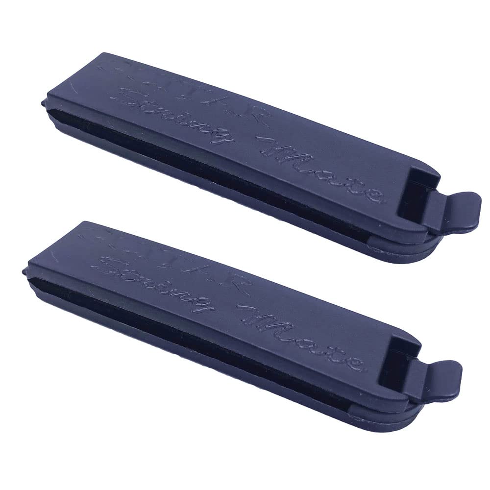 Tuoren 2Pcs Guitar String Mute Noise Damper Acoustic Guitar Muffler Silencer Practice Tool Black - Built-In Mute Felt Material