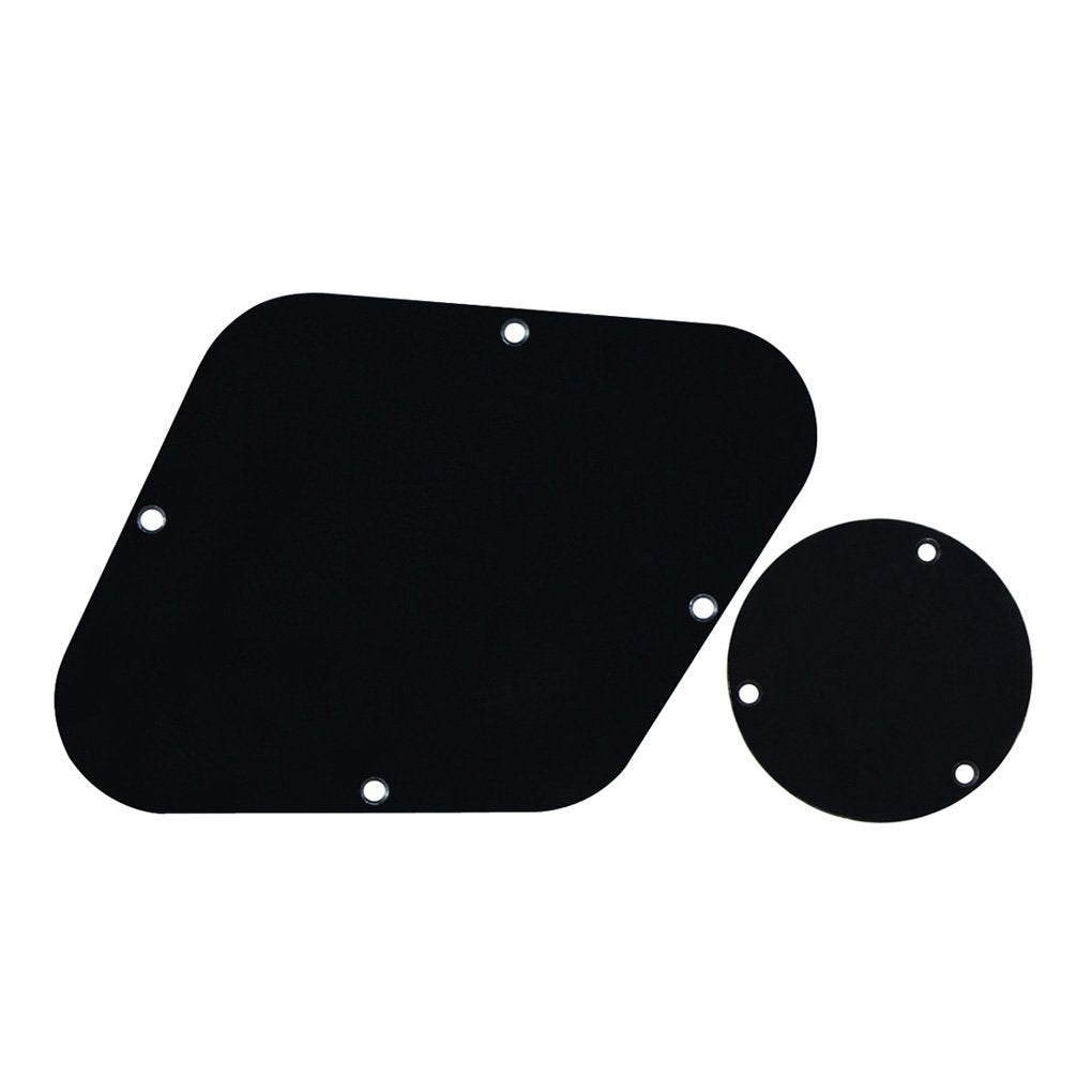 FLEOR 3Ply Black Pickguard Back Plate Screws Set & Switch Ring & Truss Rod Cover Plate & Black Bracket Fit Gibson Les Paul Pickg
