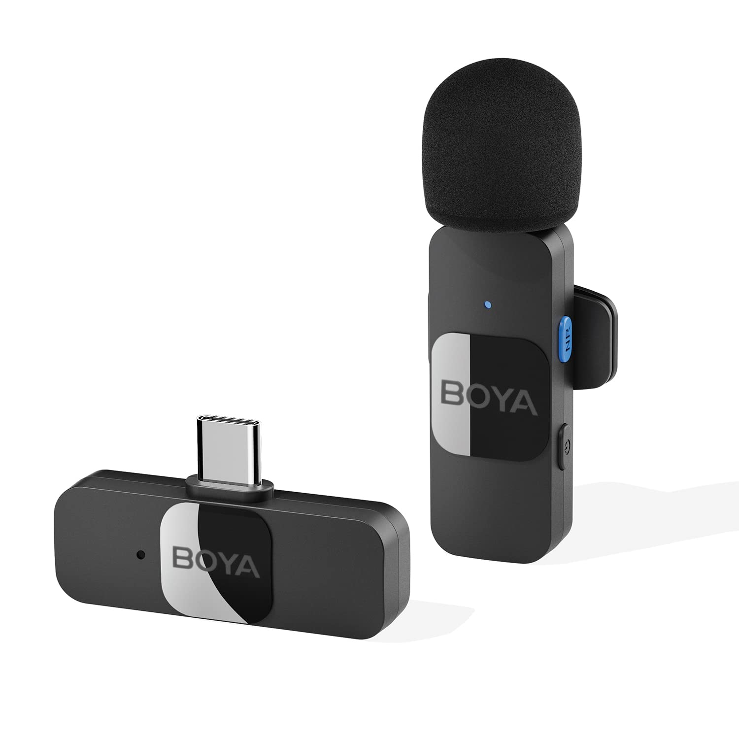 BOYA Wireless Lavalier Microphone for Android USB C Smartphone Tablet External Noise Canceling Mini Lapel Type C Microphone for 