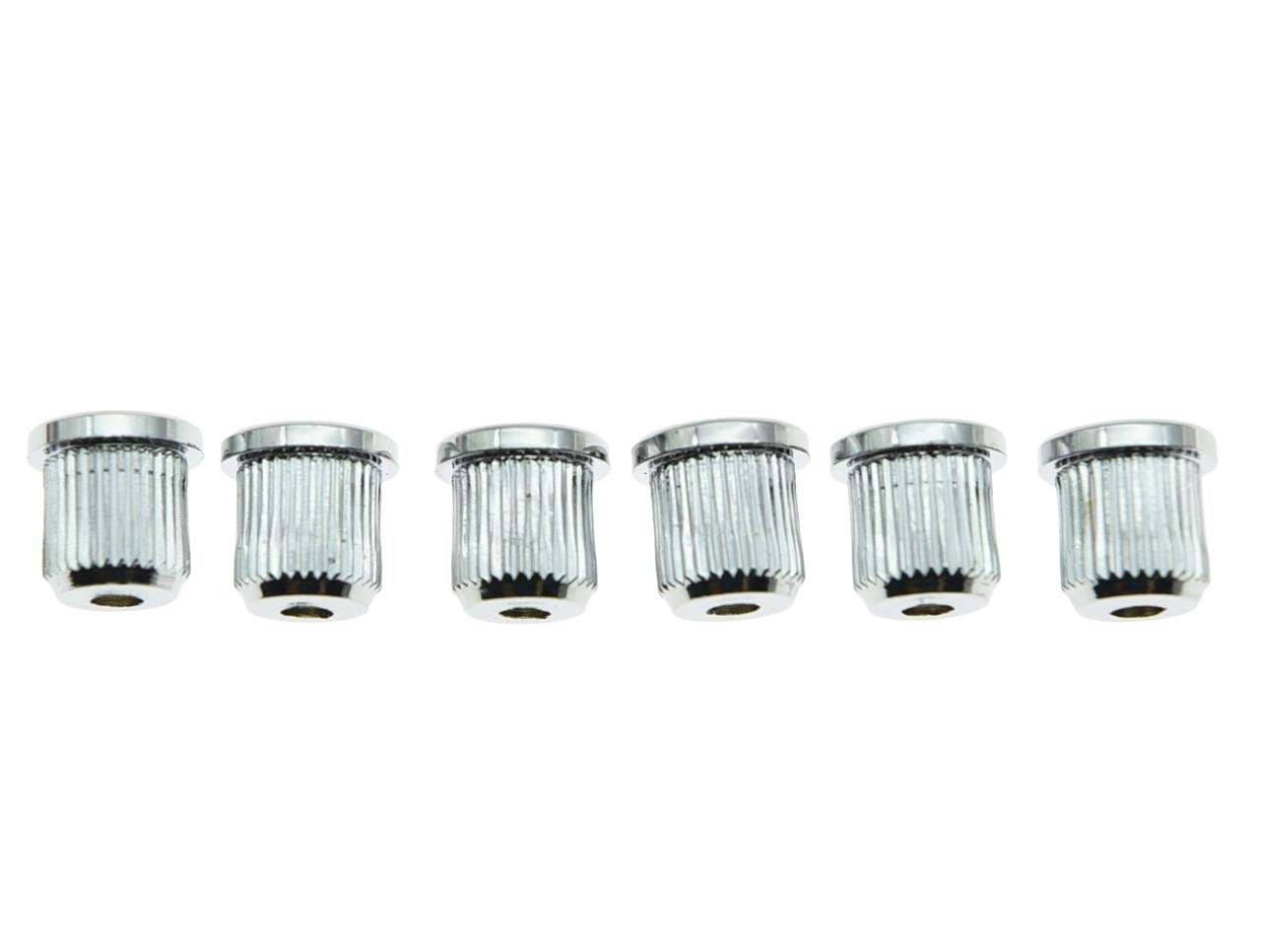 Dopro Set Of 6 Chrome Guitar String Through Body 5/16'' String Ferrules For American Standard Telecaster
