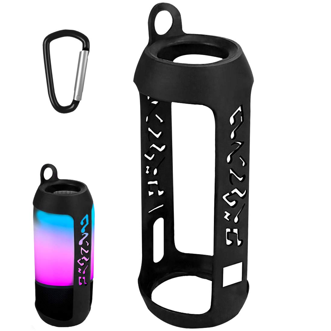 Linkidea Silicone Speaker Case Cover Compatible with JBL Pulse 3 Wireless IPX7 Waterproof Speaker, Protective Soft Skin Sleeve T