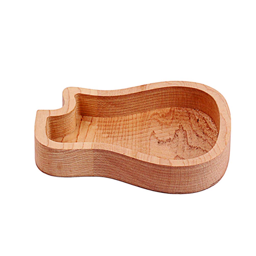 ARTIBETTER Guitar Wood Picks Box Guitar Shaped Guitar Pick Storage Plectrum Container for Guitar Standard Picks Home Small Item