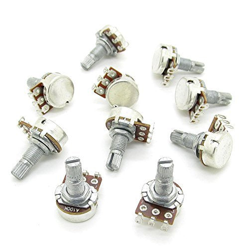 JIUWU DN A10k Ohm Mini Control Potentiometer for Electric Guitar Volume Pot (Pack of 10)
