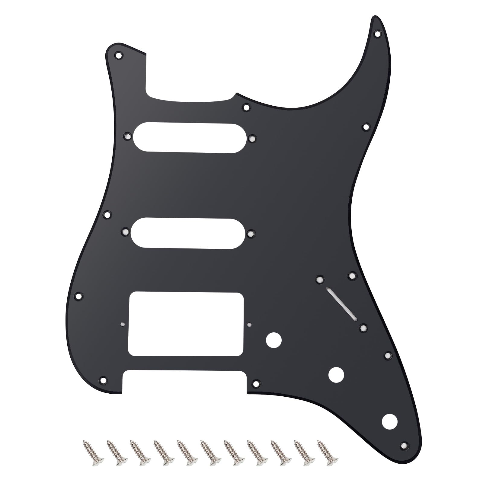 Banworks 1 Ply Strat Hss Pickguard 11-Hole Electric Guitar Pickguard Ssh Scratch Plate For Usa/Mexican Fender Modern Style Stand