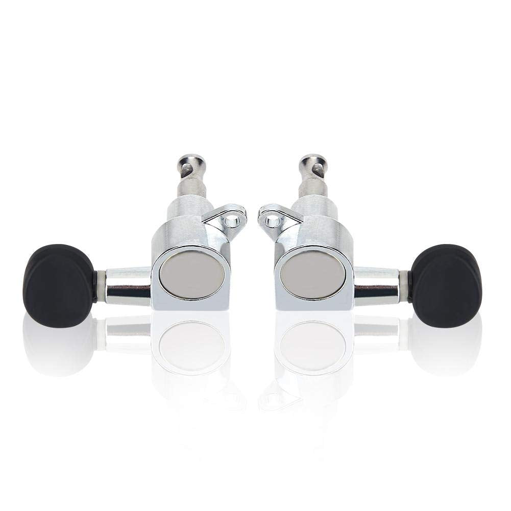 Demeras Ukulele Tuning Pegs Aluminum Alloy Closed String Tuning Key Pegs Machine for Instrument Upgrade Part 4Pcs 2R 2L