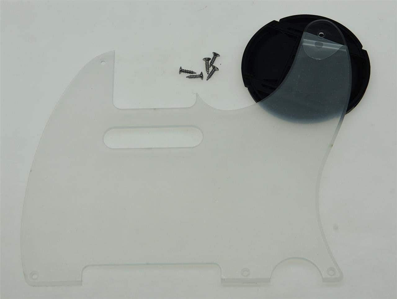 Dopro Clear 5 Hole Vintage Tele Guitar Pickguard Scratch Plate for USA/Mexican FD Telecaster Transparent