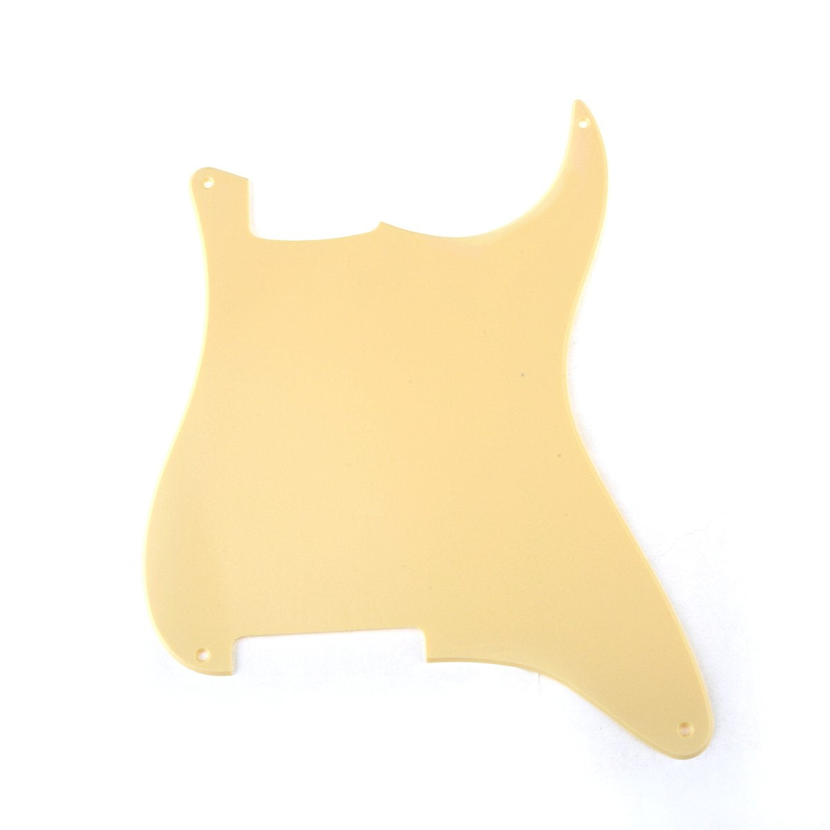 Musiclily 4 Holes Blank Custom Outline Pickguard Plate For Fender Stratocaster Strat St Style Guitar, 1Ply Cream