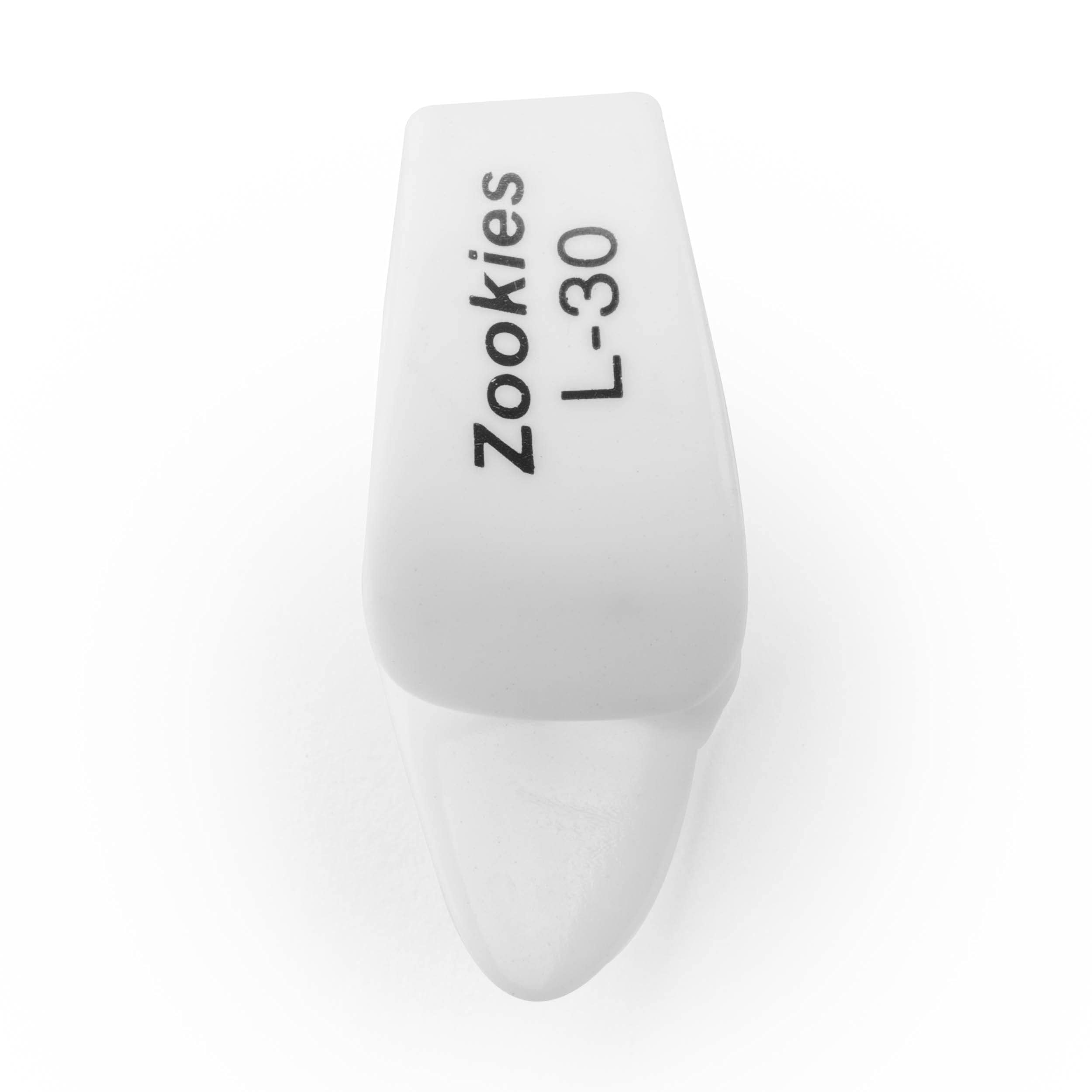 Jim Dunlop Z9003L30 Zookies Thumbpicks, White, Large 30, 12/Bag
