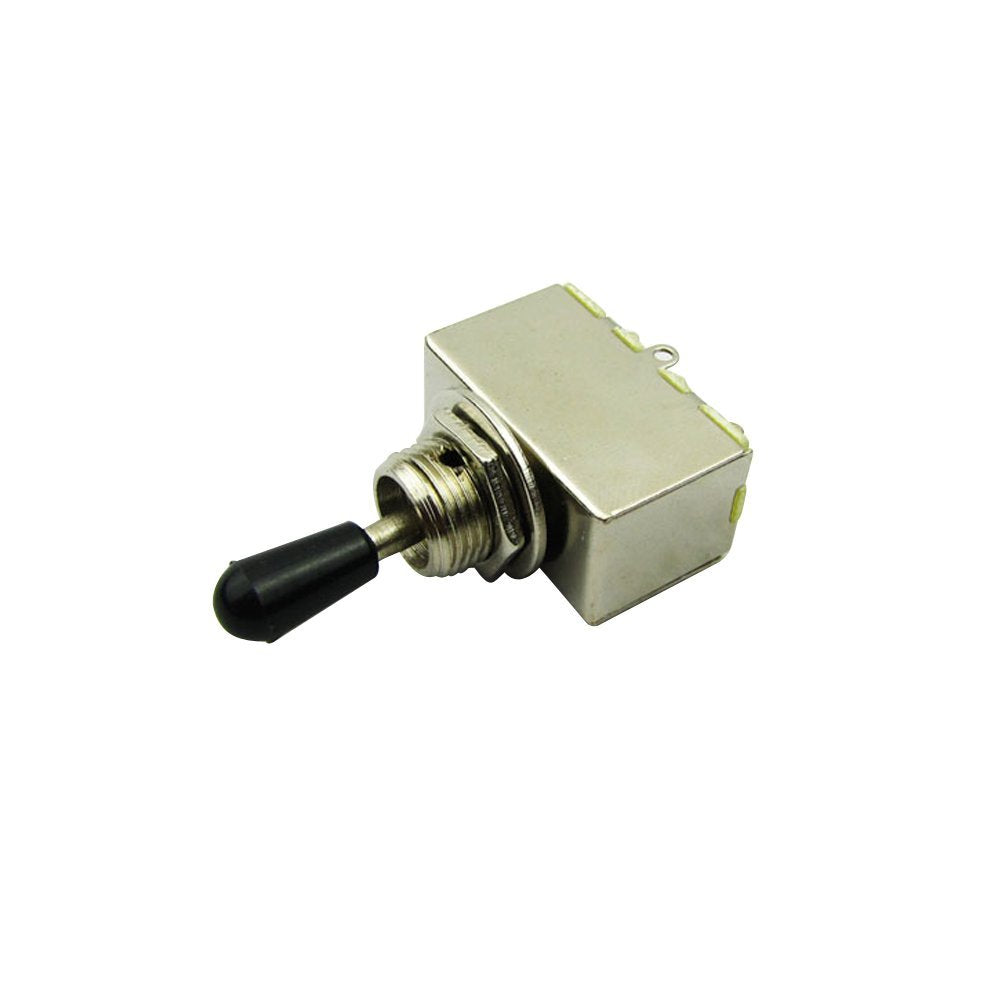 Musiclily Metric 3 Way Enclosed Guitar Pickup Selector Toggle Switch for Epiphone Les Paul Style Electric Guitar Replacement, Bl
