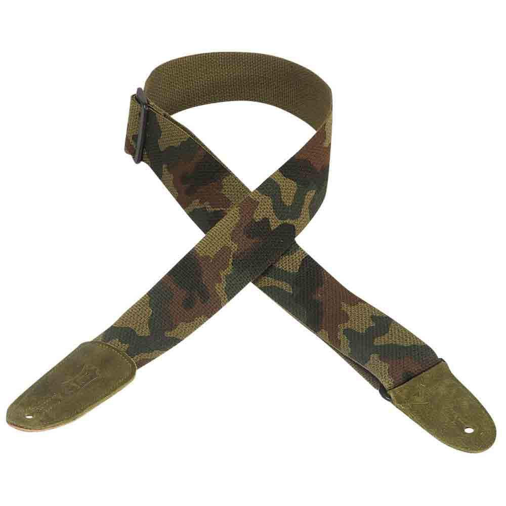 Levy'S Leathers 2'' Cotton Guitar Strap With Suede Ends And Tri-Glide Adjustment, Adjustable To 58''; Camo (Mc8-Cam)