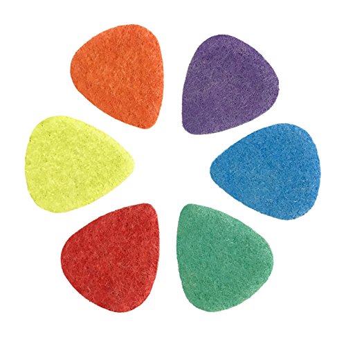Felt Ukulele Picks, 6 Piece BoloPick Original Felt Pick Recipe for Ukulele, Guitar, Bass, Autoharp, Banjo, Made In USA