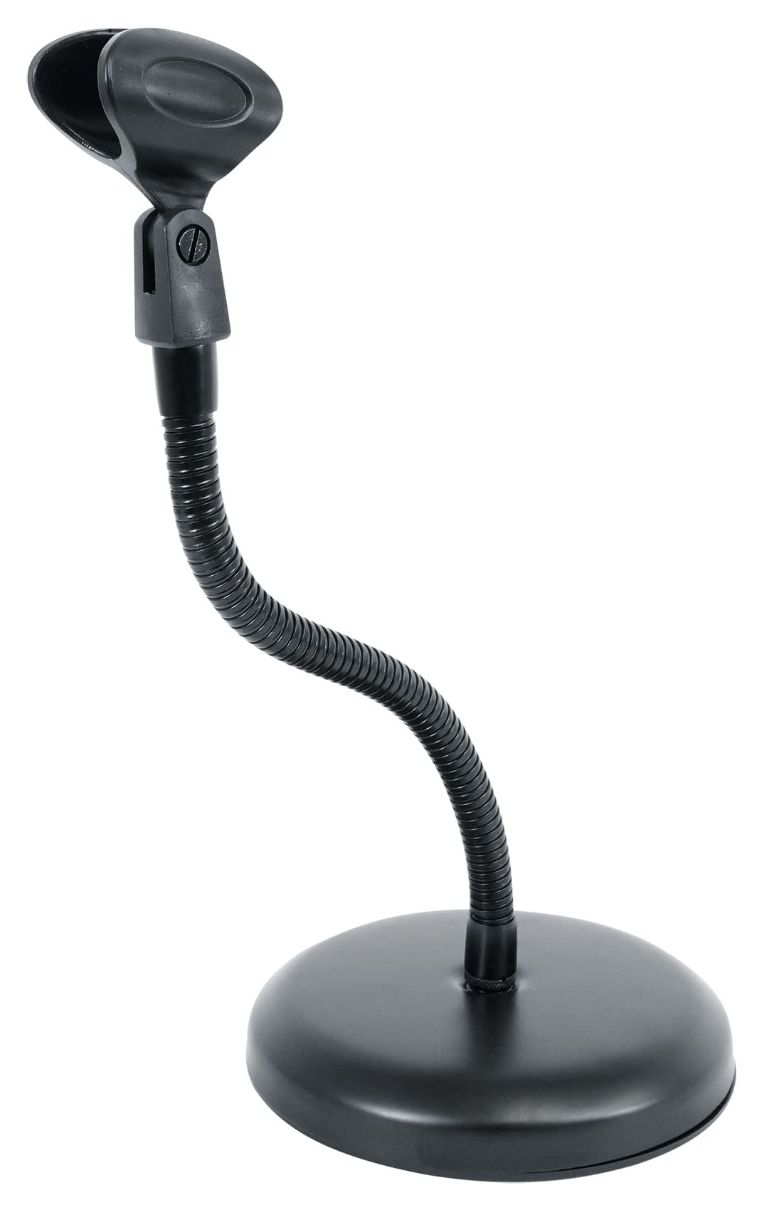 Rockville Rdms7 Desktop Mic Stand W 11.8'' Gooseneck+Weighted Base+Webcam Adapter