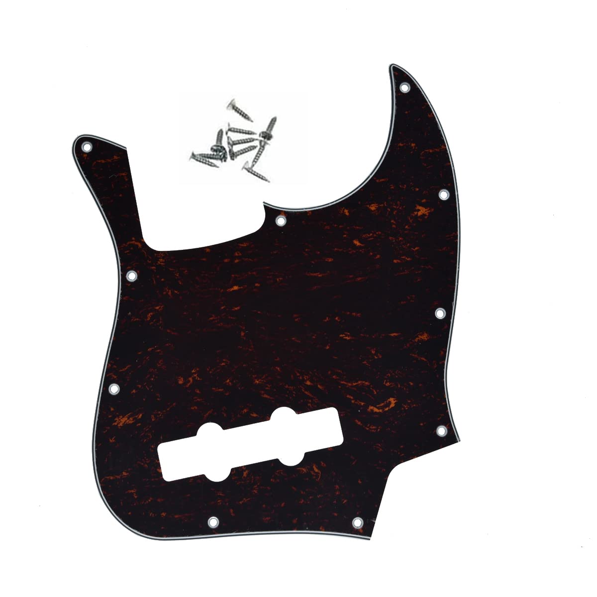 Dopro Jazz Bass J Bass Pickguard For Usa/Mexican 4 String Fd Jazz Bass Red/Black Tortoise