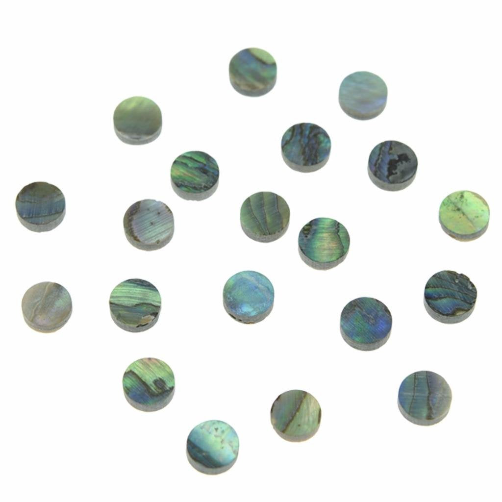 Dopro 20pcs 6x2mm Natural Paua Abalone Shell Inlay Fingerboard Fretboard Dots for Guitar Bass Ukulele Banjo