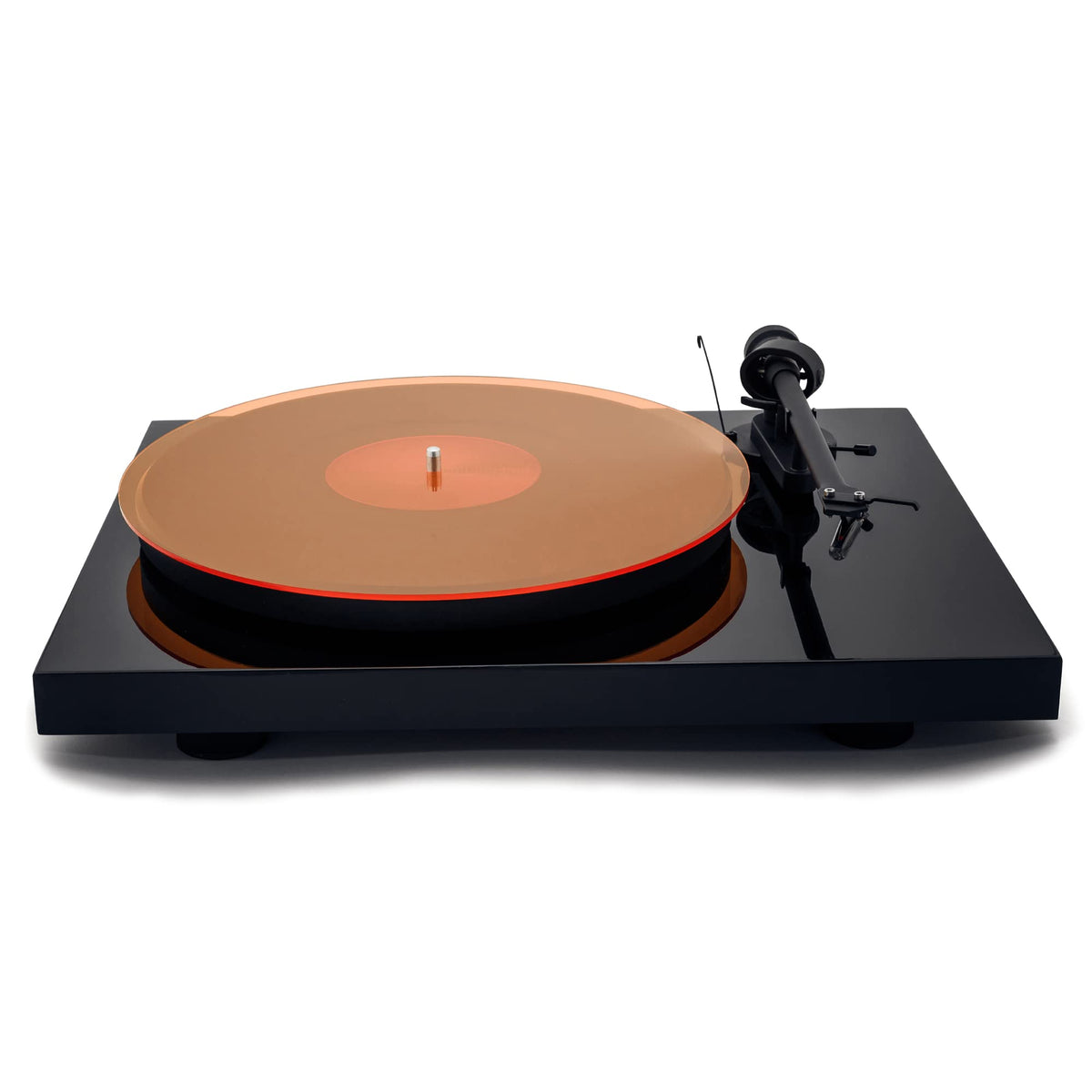 Acrylic Turntable Mat - 11.75'' Orangelit Vinyl Record Acrylic Mat - Precision Machined Acrylic Turntable Platter Mat W/Record L