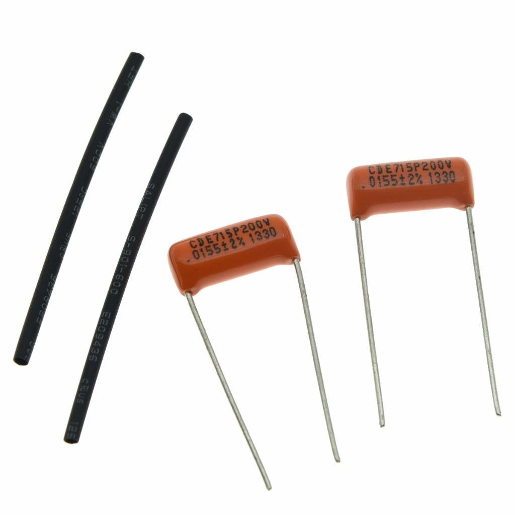 Set Of 2 Sprague Guitar Bass 715P Orange Drop Capacitor Caps .015Uf 200V Guitar Tone Cap Capacitors