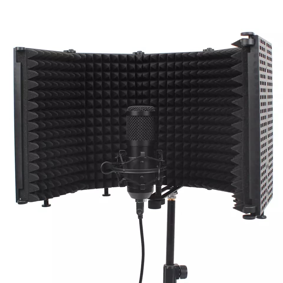 Device Of Urban Infotech Microphone Sound Isolation 5 Panel Shield Multilayer Sound Absorbing Panels Portable Vocal Booth Box Re